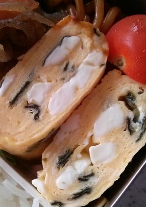 我が家のお弁当☆チーズ&のり入り玉子焼き-レシピのメイン写真