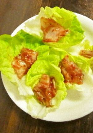 簡単美味♡ キムチとチーズのレタス包み-レシピのメイン写真