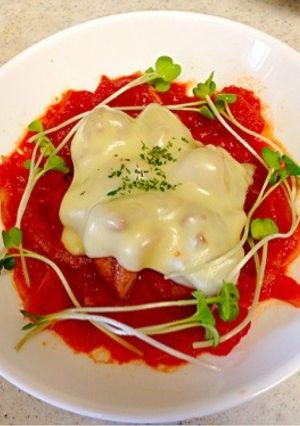 唐揚げトマトチーズ-レシピのメイン写真