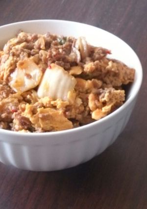 挽き肉とキムチの卵とじ丼☆-レシピのメイン写真
