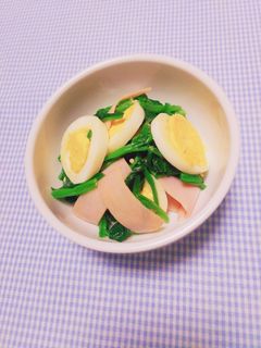 ほうれん草とゆで卵のサラダꕤ-レシピのメイン写真
