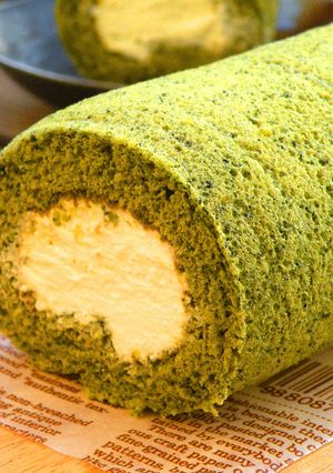 ヨモギロールケーキ-レシピのメイン写真
