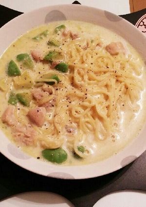 アボカド、鶏のクリームパスタ（豆乳）簡単-レシピのメイン写真