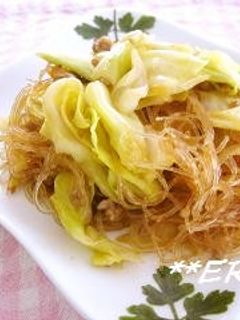 キャベツと春雨の中華炒め~♪♪-レシピのメイン写真