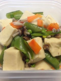こうや豆腐の三色煮-レシピのメイン写真