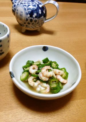 ☆エビとオクラの辛子醤油和え☆-レシピのメイン写真