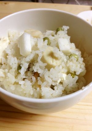 簡単時短☆ひと品で満足の豆腐とほたてご飯-レシピのメイン写真