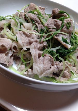 水菜と豚しゃぶサラダ-レシピのメイン写真