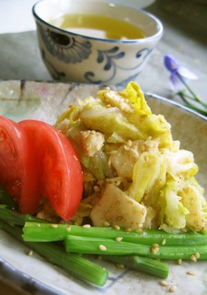 簡単♪ちぎり春キャベツのチーズごま和え-レシピのメイン写真