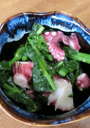 たこと青菜（菜の花）の わさび和え-レシピのメイン写真