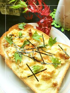 揚げおかきのトースト-レシピのメイン写真