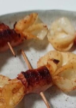 パリパリ餃子の皮のベーコン巻き-レシピのメイン写真