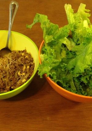 15分でできる肉味噌レタス巻き-レシピのメイン写真