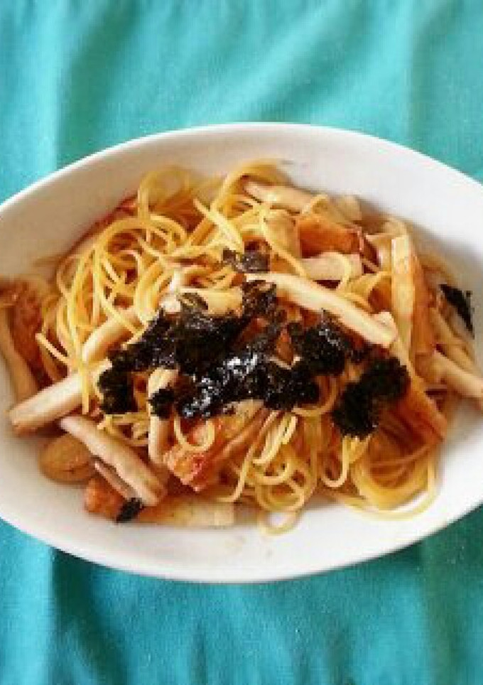 簡単！和風きのこ竹輪パスタ♪-レシピのメイン写真