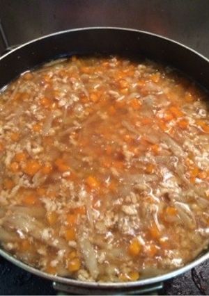 ママの味♪鶏挽肉と根菜のつゆだくそぼろ丼-レシピのメイン写真