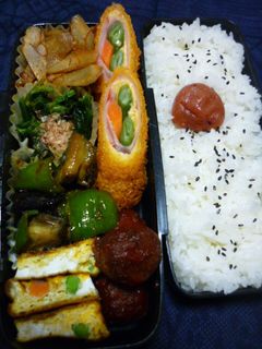 茄子とピーマンの味噌炒め弁当-レシピのメイン写真