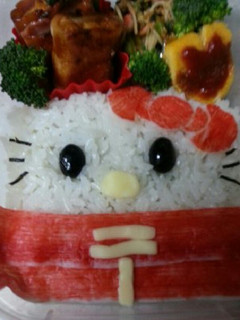 キャラ弁12 ★ キティーちゃん ~〒♪-レシピのメイン写真
