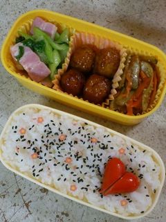 超簡単!! 赤ウィンナーでハート弁当♡-レシピのメイン写真