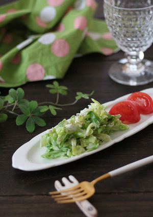 春きゃべつとクリームチーズのサラダ-レシピのメイン写真