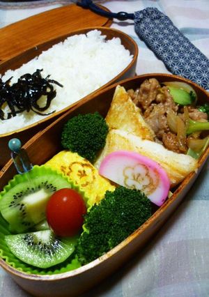 豚肉の生姜焼き（青梗菜入り）のお弁当-レシピのメイン写真