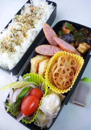 蓮根のきんぴら（柚子すり胡麻）お弁当-レシピのメイン写真