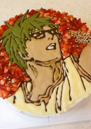 黒子のバスケの緑間真太郎のキャラケーキ♪-レシピのメイン写真