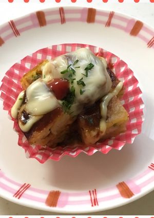 お弁当にお好み焼きのアレンジ^^;-レシピのメイン写真
