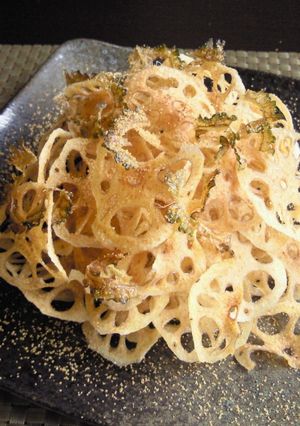 ゜+｡おつまみに蓮根ゴーヤチップタワー-レシピのメイン写真