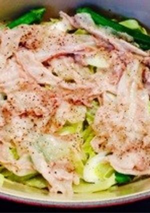 簡単！春キャベツと豚肉蒸し-レシピのメイン写真