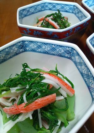 おかひじきと刺身こんにゃくの和え物-レシピのメイン写真