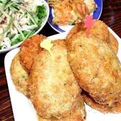 รูปของ とろ～りコロッケ。　ポテマヨコロッケ。。