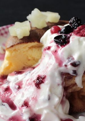 ふんわりスフレの甘めパンケーキ-レシピのメイン写真