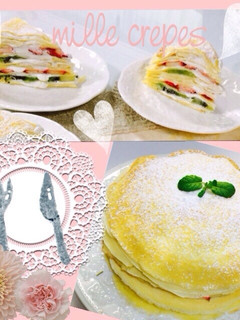 フルーツたっぷりサンドしたミルクレープ-レシピのメイン写真