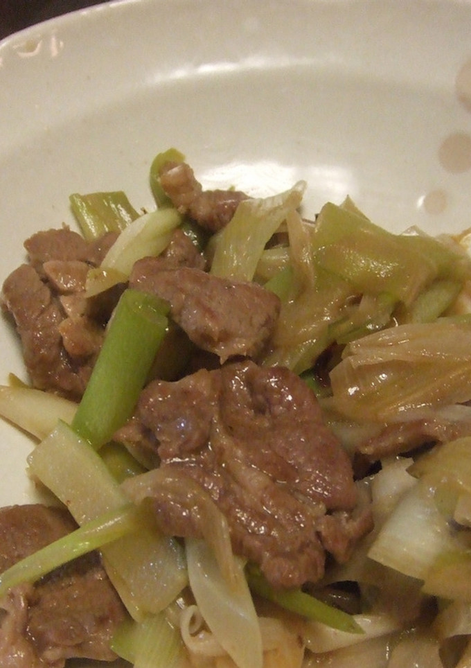 ラム肉と長ネギの中華炒め-レシピのメイン写真