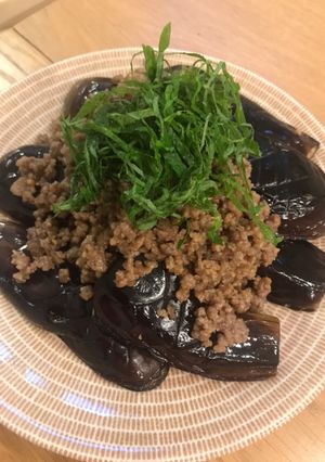 簡単!なすの肉味噌のせ-レシピのメイン写真