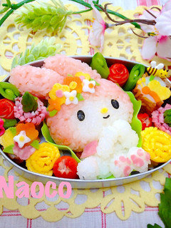 キャラ弁♡マイメロちゃん春のお花畑♬-レシピのメイン写真