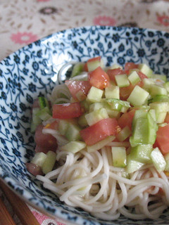 夏にピッタリ♪さっぱりサラダ素麺-レシピのメイン写真