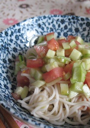夏にピッタリ♪さっぱりサラダ素麺-レシピのメイン写真