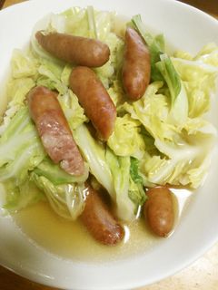【春キャベツとソーセージのスープ風】-レシピのメイン写真