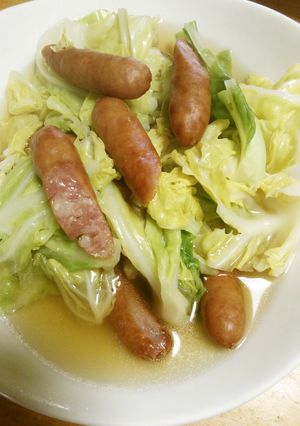 【春キャベツとソーセージのスープ風】-レシピのメイン写真