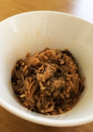 簡単節約☆自家製なめたけの鶏そぼろ-レシピのメイン写真