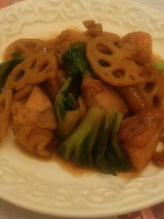 鶏モモ肉と蓮根の照り煮-レシピのメイン写真