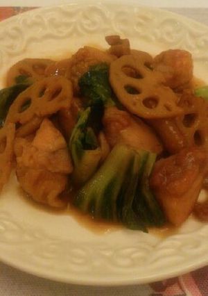 鶏モモ肉と蓮根の照り煮-レシピのメイン写真