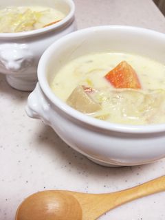 野菜たっぷり豆乳スープ-レシピのメイン写真
