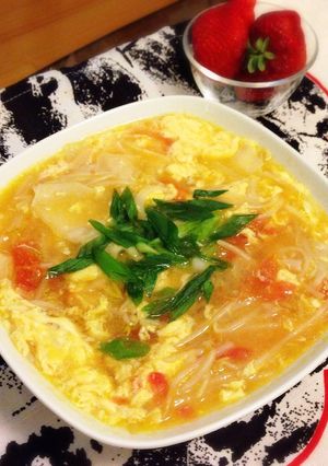 具だくさん簡単中華トマトワンタンスープ-レシピのメイン写真