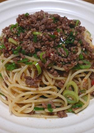 ピリ辛ひき肉パスタ-レシピのメイン写真