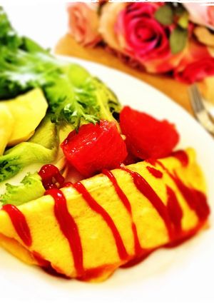 新玉ねぎと牛肉de絶品ふわとろオムレツ-レシピのメイン写真