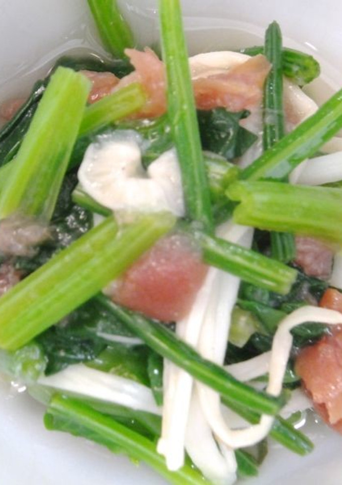 ほうれん草とえのきだけの梅肉和え-レシピのメイン写真