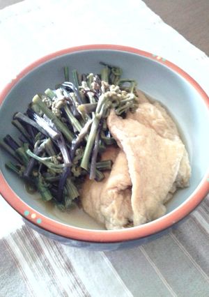 わらびと油揚げの煮物♪-レシピのメイン写真