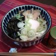 冷凍うどん‼わらび*温玉載せ♪